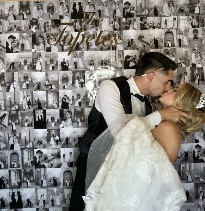 Newlyweds celebrating with VibeCam